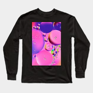 Colorful close up of oil drops in water Long Sleeve T-Shirt